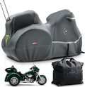 Trike Cover,Motorcycle Cover LI LIBZAKI Heavy Duty 600D Waterproof for Trike Models Harley Davidson freewheeler, Tri Glide, CVO Version, Goldwing, Chidftain, Challenger/Gray