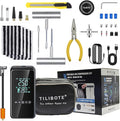 Tire Repair Kit,50PCS Tire Inflator Portable Air Compressor with 24000mwh Cordless Air Pump (150 PSI) for MPVs, Cars, E-Bikes and Motorcycles
