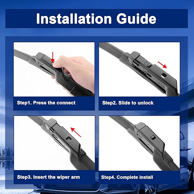 Windshield Wiper Blades Replacement for Toyota CHR C-HR 2018 2019 2020 2021 Original Factory Quality Front Rear Wipers Blade Set for Car - 26" 16" 14" (Piece of 3)