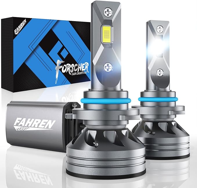 FAHREN 9006/HB4 Driving Bulbs, 24000 Lumens Super Bright 6500K Cool White 9006 Driving Fog Bulb, IP68 Waterproof Pack of 2