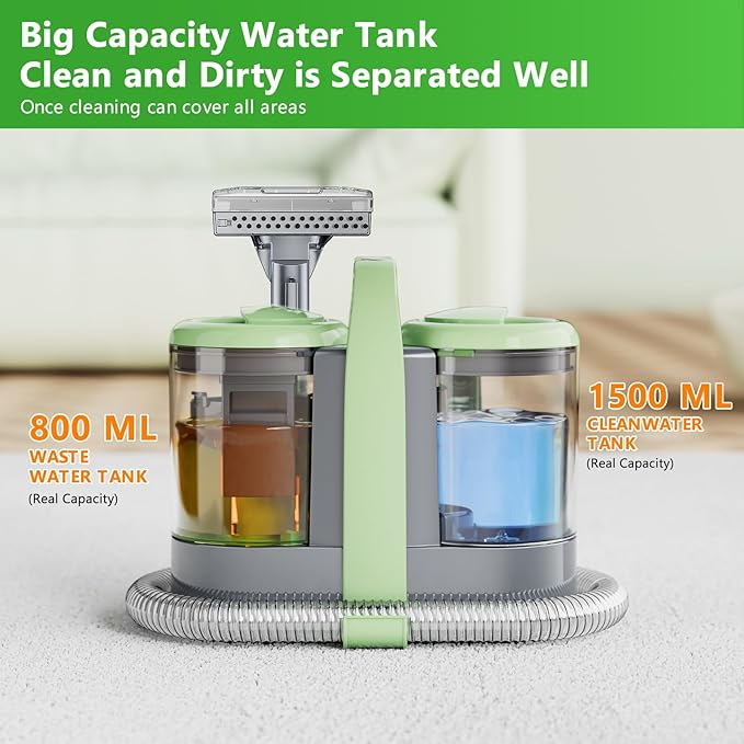 Carpet Cleaner Machine, 18Kpa Portable Carpet Spot and Upholstery Cleaner, 500W Powerful Suction Deep Couch Cleaner Machine with Handle for Pet Stains, Sofa, Car Seat, Furniture