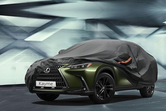 Kayme 7 Layers SUV Car Cover Custom Fit Lexus NX 300 350 (2015-2025) Waterproof All Weather for Automobiles, Outdoor Full Cover Rain Sun UV Protection.Black