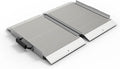EZ-ACCESS TRAVERSE 2 Foot Durable Aluminum All Weather Singlefold Portable Folding Loading Ramp with Carrying Handles, Silver