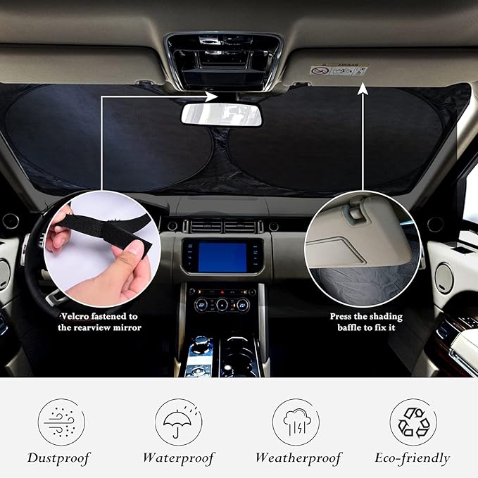 for Ford Transit 2015-2023 2024 2025 2026 Car Windshield Sunshade Sun Shield Custom Fit Transit Wagon XL Cargo,Wagon XLT,Connect Van XL,Front Window Shades Cover Sun Visor Protector Car Accessories