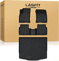 LASFIT Floor Mats and Cargo Liner for Ford Escape Gasoline 2020-2025(NOT for Hybrid Models) All Weather Protector TPE Custom Fit Car Floor Liners, 1st & 2nd Row & Trunk Set, 4PCS Black