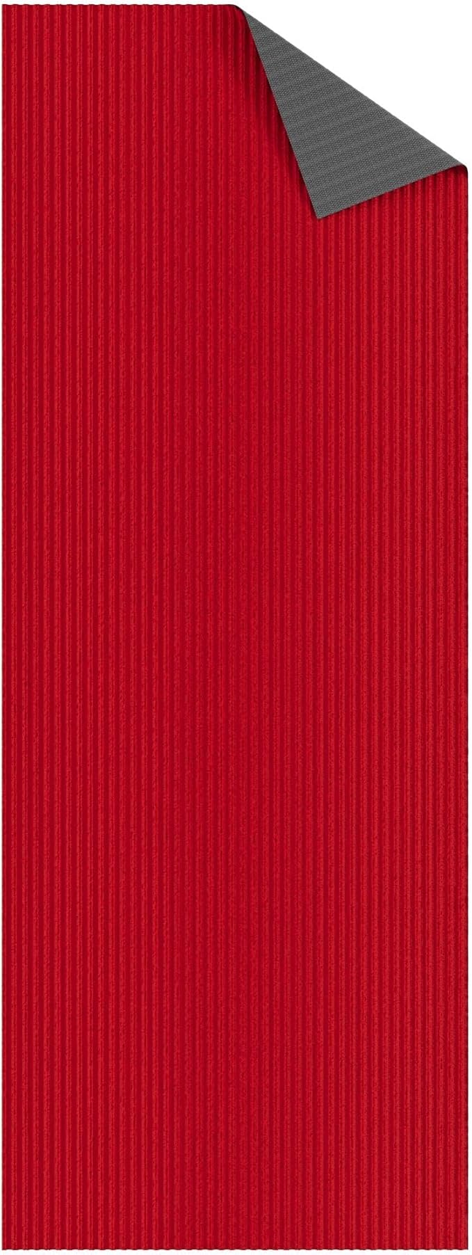 Ottomanson 2' x 10' Hallway Runner with Scraper Pile - Extra Durable Non-Slip Rug Mat for Indoor & Outdoor Use - Ideal for Kitchen, Entryway, Patio & Garage - High-Traffic Carpet, Red