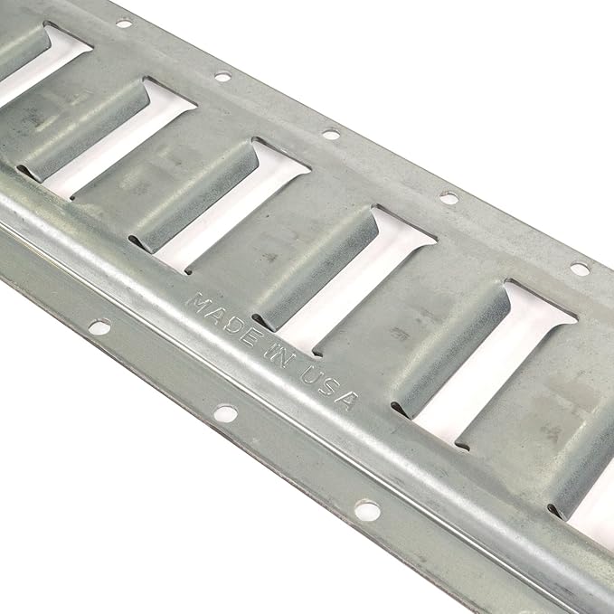 US Cargo Control E Track, Made in USA, 12 Gauge Steel 5 FT Galvanized E Track Rail, Horizontal ETrack Rails for Trailers, Garages, Cargo Vans, 6,000 Pounds Break Strength Per E-Track Slot