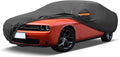 MORNYRAY Compatible with Dodge Challenger,Car Cover Outdoor Waterproof Sun Rain Snow Hail Protection with Driver Door Zipper (Black, Custom Fit Dodge Challenger)
