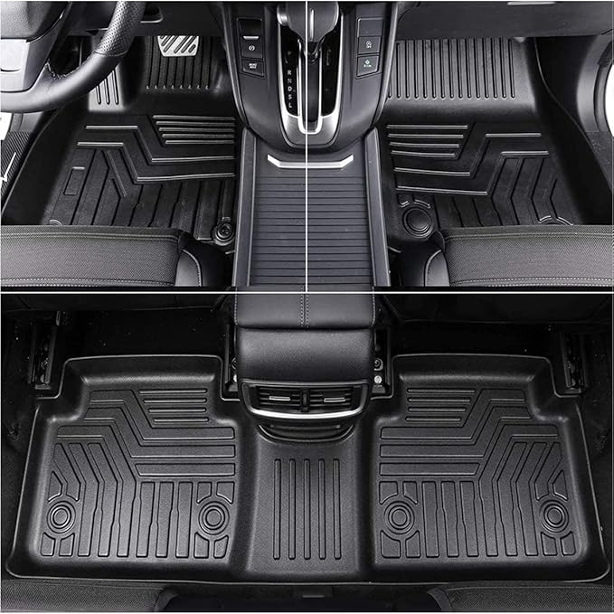 RAV4 Floor Mats Compatible with 2025 2024 2023 2022 2021 2020 2019 Toyota RAV-4，All Weather Protection Waterproof Durable Anti-Slip Odorless Custom-fit TPE Floor Liner Front and Rear Row Set