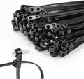 200 PCS 12 inch Black Zip Ties with Screw Hole 75lbs Mountable head Cable Ties Straps Multipurpose Heavy Duty Nylon Cable Zip Ties with Screw Mounting Hole