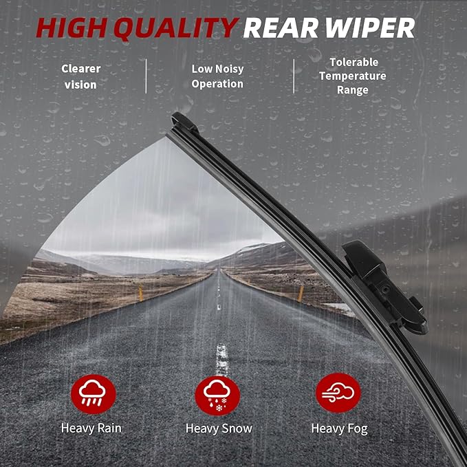 OTUAYAUTO Premium Windshield Wiper Blades - Replacement for Volkswagen Tiguan 2018-2022 - Precision Fit, All-Weather Performance, Front and Rear Wiper Blades, Top Lock - 25"+22"+15" (Pack of 3)