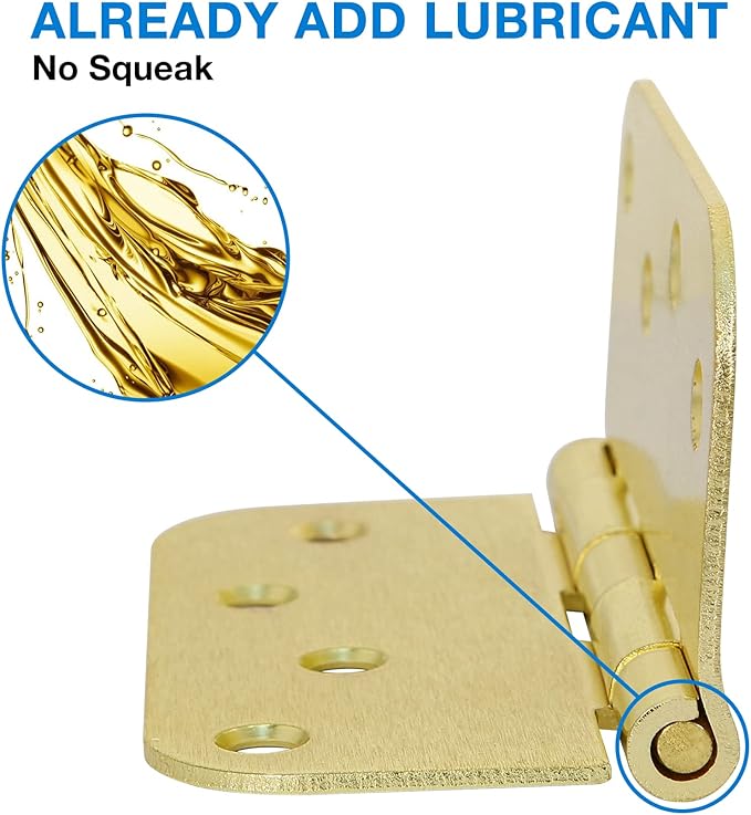 12 Pack 4"x 4 Inch Door Hinges Brass Hardware Gold Exterior Door Hinge 8 Holes 5/8" Heavy Duty Iron Animal Shed Coop Storage Gate Basement Bedroom Office Hotel Door Hinges For Doors Bisagra de puerta