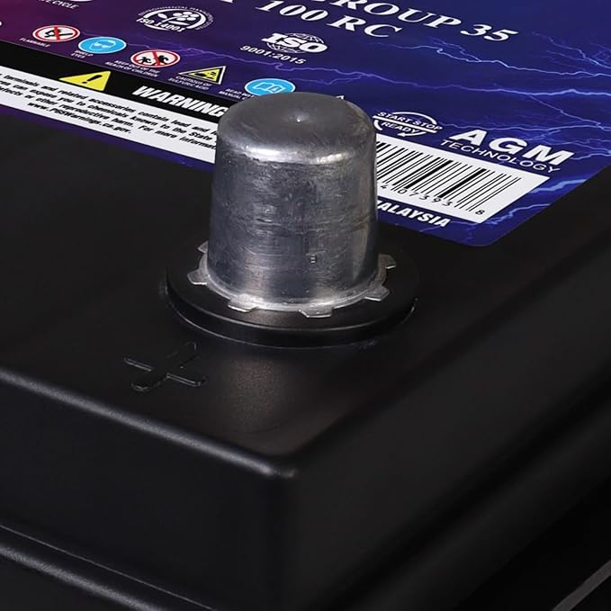 Mighty Max Battery MM-G35 Start and Stop Car BCI Group Size 35 12V 55Ah, 100RC, 650 CCA Rechargeable AGM Car Battery