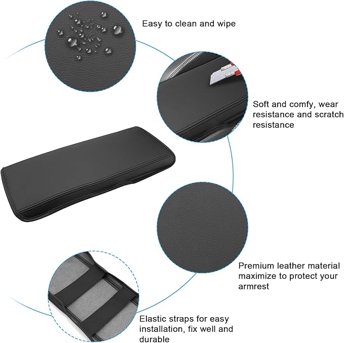 SXCY for 2025 Toyota Camry Armrest Cover for Toyota Camry 2025 Accessories 2025 Camry Center Console Cover 2024 Camry Middle Console Cover (25 Camry Armrest Cover(Black Line))