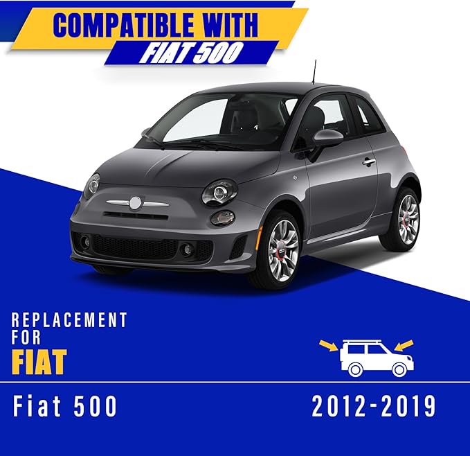 3 wipers Replacement for 2012-2019 Fiat 500, Windshield Wiper Blades Original Equipment Replacement - 24"/14"/12" (Set of 3) U/J HOOK