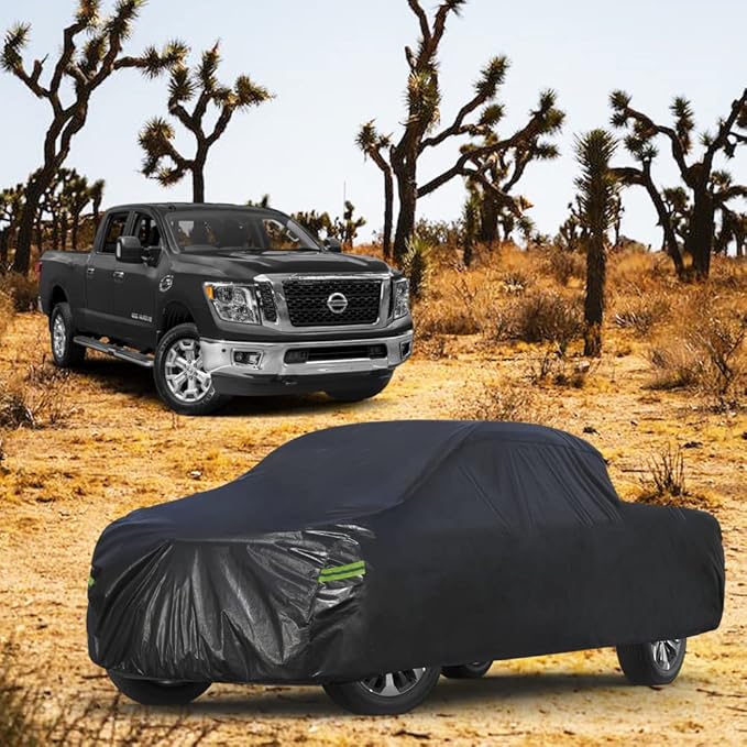 KouKou Truck Cover Waterproof All Weather, 7 Layers Heavy Duty Pickup Truck Cover Outdoor Length from 243 to 250 inches,Universal Fit SuperCrew Bed Ford F150 F250 F350,Nissan Titan,Toyota Tundra ect.