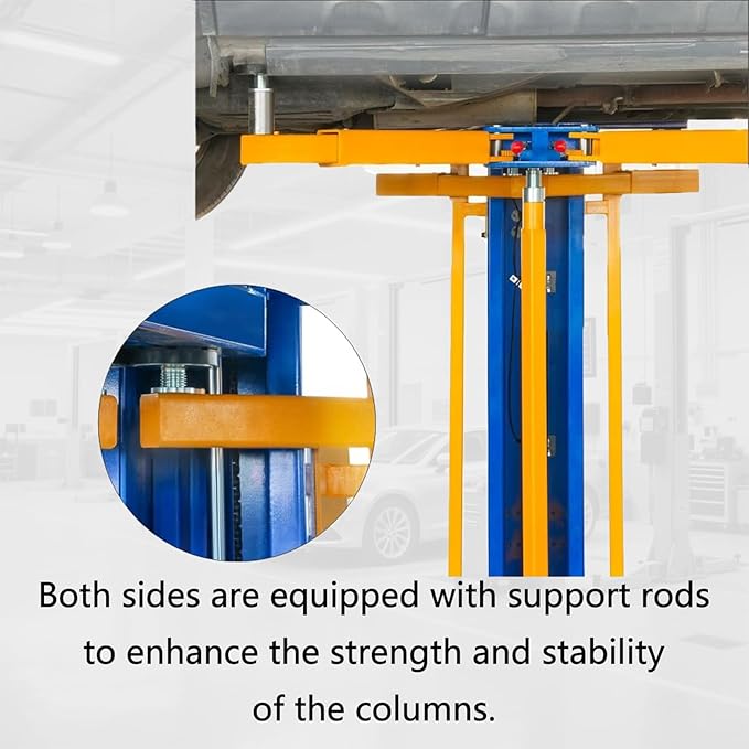Car Lift Single/2 Post Auto Lifts, 6200/9000/10000LBS Capacity, 240V Hydraulic Truck Hoist, Heavy Duty Auto Lift with Safety Locks for Home Garage (6200LBS Single Post, 1)