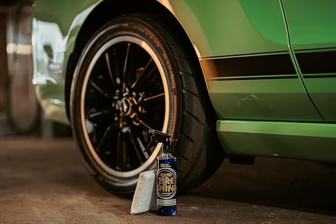 Glo-Pro Tire Shine, 128 oz, 1 Gallon, High Gloss Tire Dressing, Professional Wet Tire Dressing, Water Repellant, Long Lasting