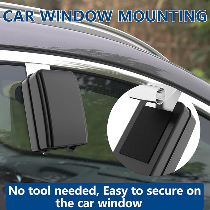 Car Window Lock Box for Turo, Car Key Lock Box with Key Labeling Tag, Car Lock Box Fit for Ride Share, Turo, GetAround, Larger Capacity, Weather-Proof Protective Cover(New Version)