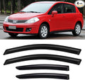 Window Visors Rain Guards Shield for 2007-2012 Nissan Versa Hatchback, Out-Channel Window Vent Wind Deflectors Visors Shades for 07-11 Nissan Versa Sedan