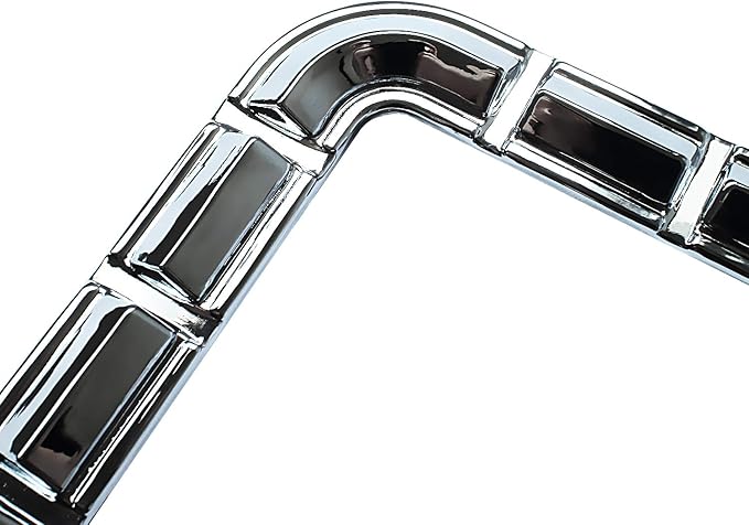 3D Chrome License Plate Frames, Pure Zinc Alloy Metal (Chain Pattern)