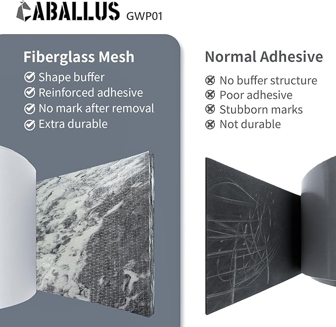 GWP01 Marble Grain Garage Wall Protector Car Door Protectors, Garage Accessories, Parking Stopper for Garage, Tool-Free, Designed in Germany