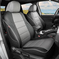 EKR Custom Fit Tacoma Car Seat Covers for Select Toyota Tacoma (Petrol) 2024 2025 Double cab SR,SR5,TRD Sport,TRD Off-Road,Limited -Full Set,Leather(Black/Gray)