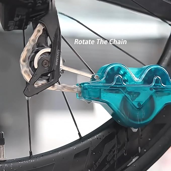 Bike Chain Cleaner,Multi functional chain cleaner Suitable for Mountain Bike, Road Bike,Bicycle Cleaning Brush Tool for Drivetrain(green)