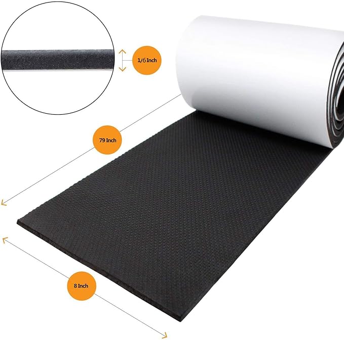 Car Door Protector Bump Body Guard,79"x 8"x 1/6" Sectional Foam Sticking Garage Wall Parking Protector Collision Avoidance Waterproof Foam Protector Wall Corner Protecting Your Car Doors (1 Pack)