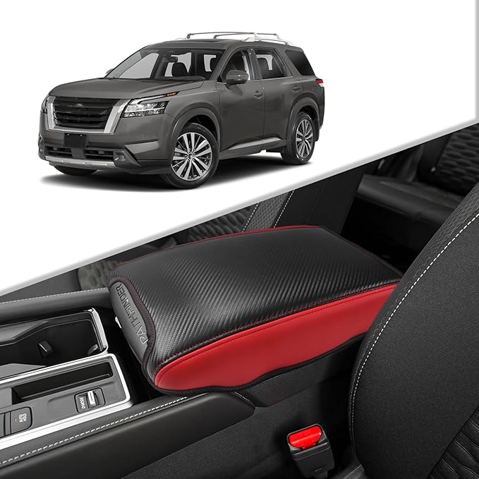 CDEFG for Nissan Pathfinder 2022-2025 Center Console Cover Armrest Box Cover for Pathfinder (S, SV, SL, Rock Creek, Platinum) 2022 2023 2024 2025 Accessories Console Arm Rest Protector