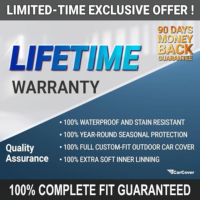 iCarCover Premium Car Cover for 1957 Chevy 150, 210 Wagon Heavy Duty Waterproof All-Weather Automobiles Custom Fit Indoor Outdoor UV Snow Protection Covers with Straps and Bag