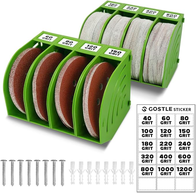 5 Inch Professional Sanding Discs Tool Storage Boxes Set - Efficient Organization, Offset Snap-On Connection, Grit Classification, Space-Saving Design, Versatile Application - 8 boxes
