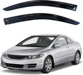 KPY Window Visor Compatible with Honda Civic Coupe 2006-2011, 2PC Rain Guard Side Window Vent Deflectors Tape-On Style, 2006 2007 2008 2009 2010 2011