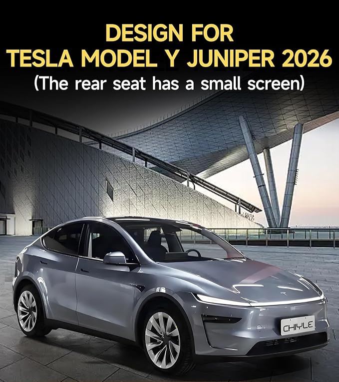 Full Set Floor Mats for New Tesla Model Y 2025 2026 Juniper(Rear with Screen) All Weather Floor Mats(5-seat), Tesla Y Frunk Trunk Mat Rear Cargo Liner,Tesla Model Y Accessories 2026(6 PCS)