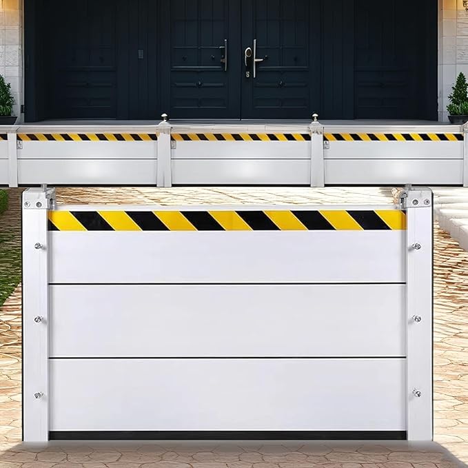Flood Barriers for Home Exterior,Aluminum Alloy Outdoor Garage Doors Water Barriers for Flooding(H15.7Inch,L15.5FT)