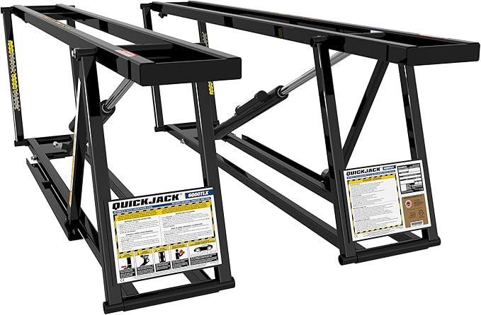 QuickJack 6000TLX Portable Car Lift with 6,000lb Capacity, with 110V Power Unit, Safe & Portable Design Garage Lift for Home, Garage, Shop, or Mechanic Auto Repair