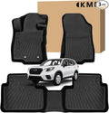 KMF Custom Fit Floor Mats for Subaru Forester 2025 Accessories, All Weather Forester Mat TPE Waterproof Car Floor Liners - Front & Rear 2 Row, Anti-Slip Deep Grooves Car Mats Full Set