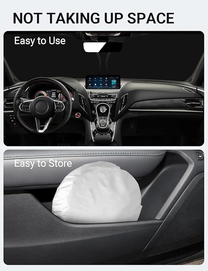 Proadsy for Acura RDX 2019-2024 2025 Windshield Sun Shade 4-Layer Foldable Front Sunshade Protector Sun Visor Blocks UV Rays Keep Car Cooler