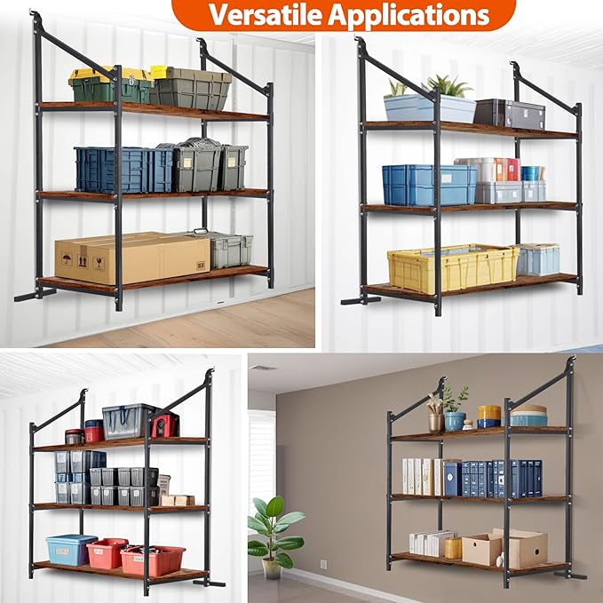 2 Pack Hanging Heavy duty Adjustable Shelf 56.5x22 Cargo Container Shelving units