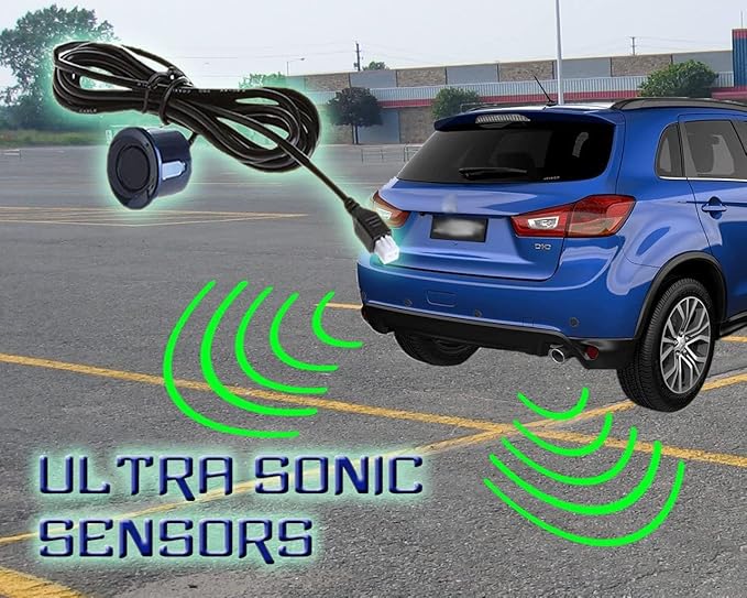 ZONETECH Parking Sensors LED Display Car Reverse Backup Radar System (2 Pack)