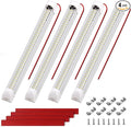 12v LED Interior Light Bar | 108LEDs 1600LM 6W DC 12 Volt led Strip Lights Enclosed Trailer Lights Fixture for Camper Truck Van RV Trailer Cargo Cabient Lights Fixture Motorhome Lorry (4Pack)