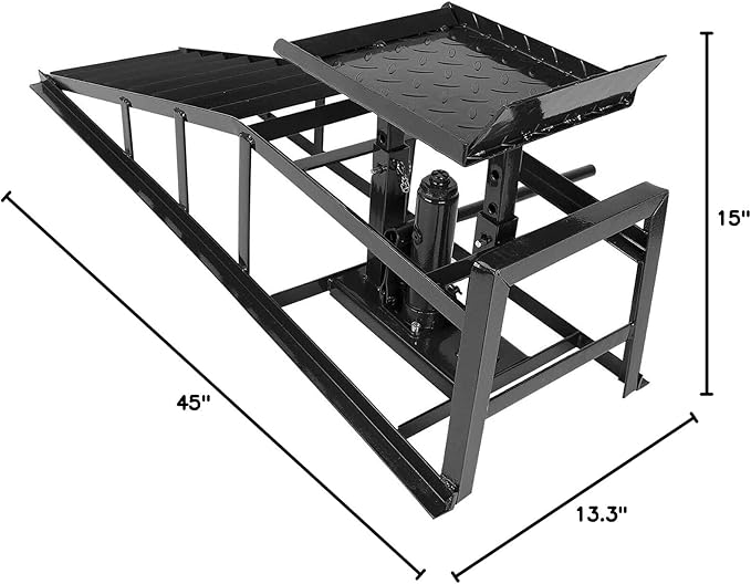 BLVD-LPF OBEY YOUR LUXURY 2 Pack Hydraulic Car Ramps 10000lbs 5T 11000lbs Low Profile Car Lift Service Ramps Truck Trailer Garage, Height Hydraulic Vehicle Ramps (Black)
