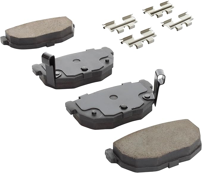 Premium Semi-Metallic Rear Brake Pads (1001-0272M) Replacement for Nissan 200SX 1988-1984, 240SX 1998-1989, 300ZX 1986-1984, Maxima 1983-1982