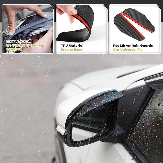 4 PCS in Channel Rain Guards Fit for Toyota 4Runner 2016 2017 2018 2019 2020 2021 2022 2023 2024, Durable Side Wind Deflectors, Smoke Vent Window Visors Shades Shield, Exterior Car Accessories