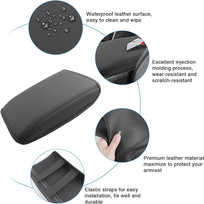 SXCY for 2022-2025 Subaru WRX Armrest Cover [Add Pad] 2024 2025 WRX Center Console Cover for 2024 2025 Subaru WRX Console Cover 2024 2025 WRX Accessories [6-Speed Manual Gearbox Only]