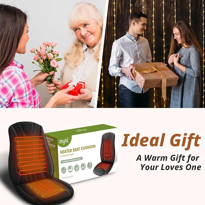 Heated Seat Cover Expanded in Heating Area Winter Seat Cushion for Home Office