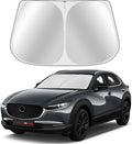 Custom Fit Windshield Sun Shade for Mazda 3 2019-2025 - Full Coverage, 210T Reflective Fabric, Double-Layer Design - Blocks 99% UV Rays, Keeps Car Cool, Easy to Install and Store
