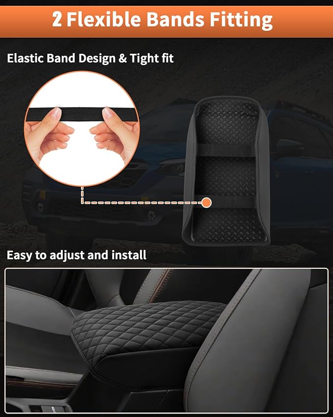 Shademax Custom for 2026 2025 Subaru Forester Center Console Cover Armrest Cover for Subaru Forester Accessories 2025 Arm Rest Cushion Pad Leather Middle Console Cover Armrest Seat Box Protector