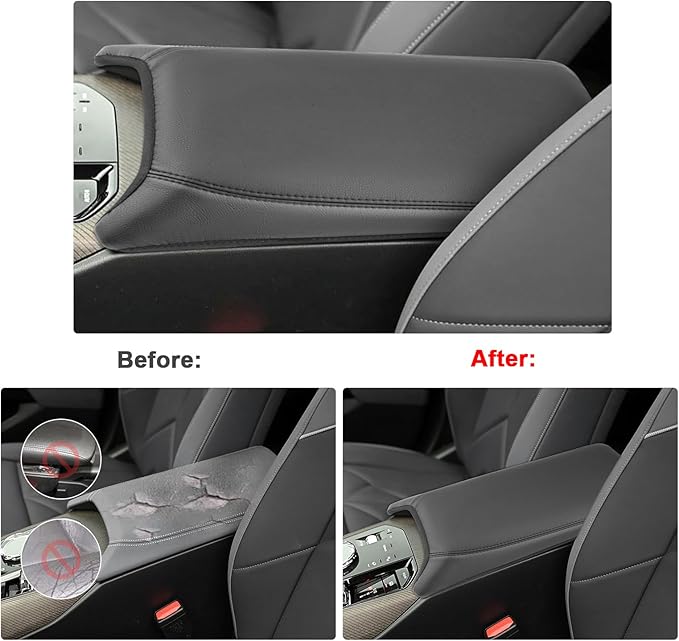 SXCY for 2025 BMW X3 Armrest Cover for 2025 BMW X3 (30 / M50 xDrive) Accessories 2025 X3 Center Console Cover 2025 X3 Middle Console Cover (Thin Cover with Black Line)