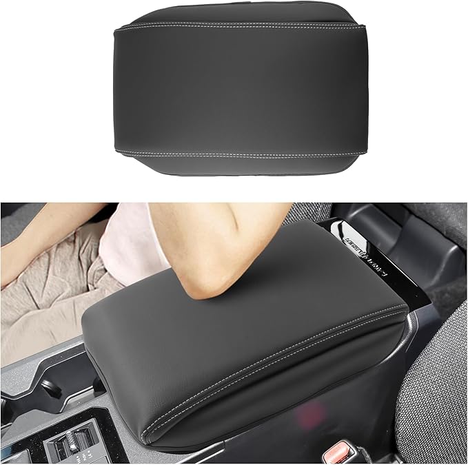 SXCY for 2024 2025 Land Cruiser Armrest Cover for Toyota Land Cruiser 2025 Center Console Cover 2024 2025 Land Cruiser Center Console Cover for 2025 Land Cruiser (White Line (Pad))